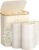 XVersion 3-Bag Laundry Hamper with Lid – Removable Liner Bags & Sorting Labels, Collapsible Clothes Basket for Dark/Light/Delicates, Bathroom & Bedroom (White)