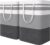 2-Pack Laundry Basket 75L, Waterproof, Freestanding Large Laundry Hamper, Collapsible Tall with Easy Carry Handles for Clothes Room Bedroom Bathroom Dorm-(Gradient Grey)