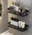 Shower Caddy Shelf 2 Pack – Thickened Upgraded Version, Adhesive Black Bathroom Rack – No Drilling Wall Mounted, Rustproof Organizer for Bathroom, Toilet, Kitchen