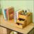 YATAI Desktop Organizer With 2 Drawer Expandable Desktop Bookshelf Bamboo Desk Storage Organizer Display Shelf Rack For Office Supplies Holds Document Files Tray Storage Rack DIY Stationary Organizer