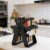 Rotating Spice Rack, Revolving Ferris Wheel Countertop Spice Organization with 18 Plastic Spice Jars, Countertop Spice Storage Rack for Families Kitchen