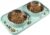 Cat Food Bowls, Bowls Non-Skid and Non-Spill Silicone Mats with Stand, Removable Stainless Steel Water Dishes for Cats, Small Size Dogs