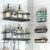 5-Pack Shower Caddy, Adhesive Bathroom Organizer, No Drilling, Large Capacity, Rustproof Stainless Steel Bathroom Shower Organizer with 4 Hooks, Shower Shelf for Inside Shower Black