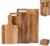 Acacia Wood Cutting Board Set of 3 with Stand, Multi-Size Wooden Cutting Boards for Food Prep & Serving, Easy Clean, Space-Saving Display, Ideal for Kitchen & Charcuterie