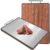 Wood Cutting Board, Double Sided Chopping Board, 304 Stainless Steel and Ebony Wood Cutting Board with Easy Grip, Handle Dishwasher, Safe Kitchen Utensil for Meat, Vegetable, Fruit, Fish (X-Large)