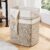 OIAHOMY Laundry Hamper – Tall Cotton Storage Basket with Handles – Decorative Blanket Basket for Living Room, Collapsible Large Basket for Toys, Pillows, Clothes – 16x13x22in – Yellow Variegated