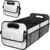 Car Trunk Organizer for SUV, Collapsible Car Organizers and Storage with 6 Pocket＆Handles, Large SUV Car Storage Backseat Waterproof Accessories 50LWaterproof Polyester Trunk Organizer (White)