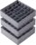 Criusia 3 Pack Sock Underwear Organizer Dividers, 64 Cell Drawer Organizers Fabric Foldable Cabinet Closet Organizers and Storage Boxes for Storing Socks, Underwear, Ties (16+24+24 Cell, Gray)