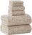 Extra Large Bath Towel Set of 6 (40″x80″),Oversized Bath Sheet Super Soft Highly Absorbent Microfibers Quick Dry Luxry Shower Towel for Bathroom Spa Gym Hotel Yoga(Beige, 6Piece)